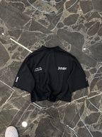 Influential character distressed crop top