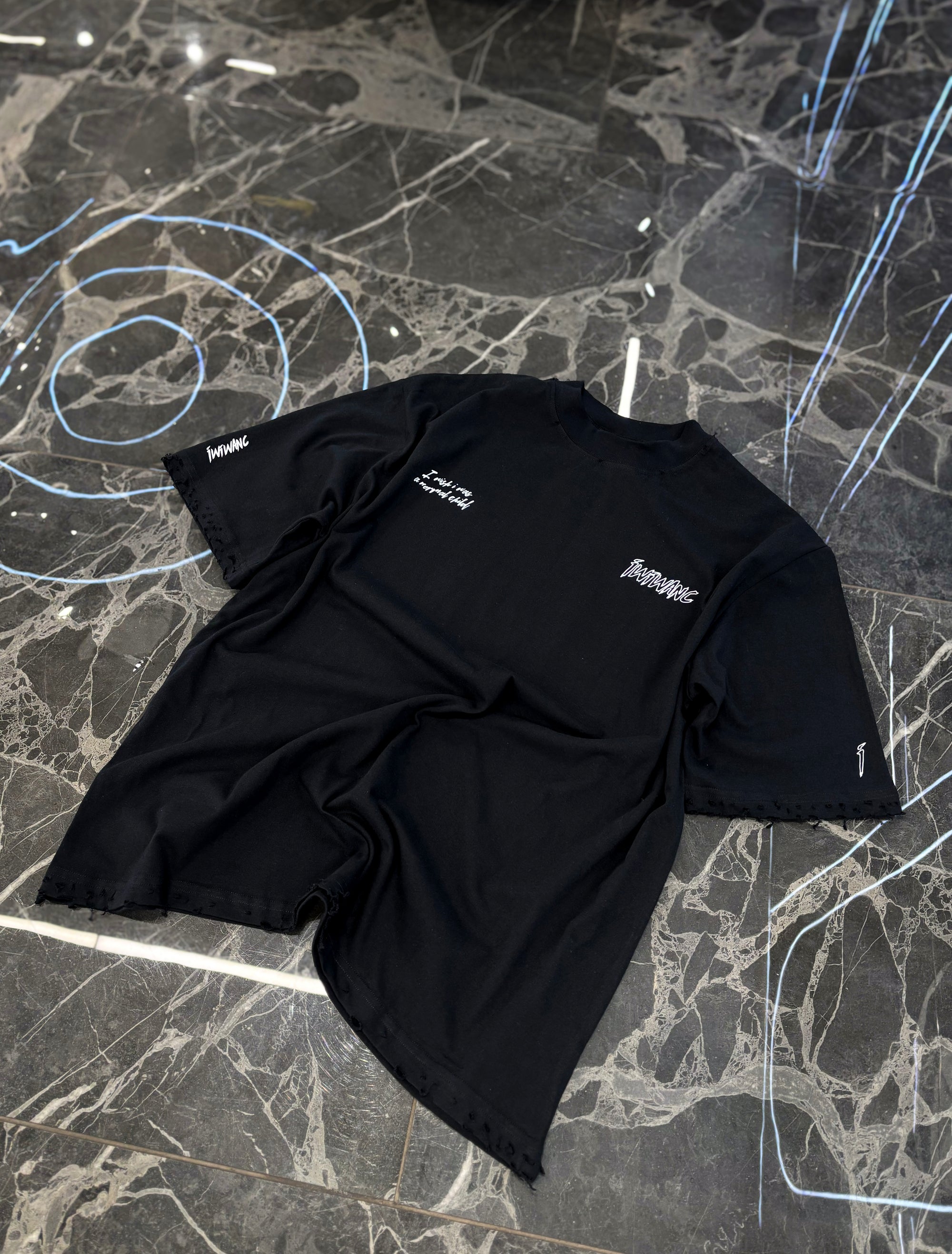 Influential character distressed tee (Black edition)