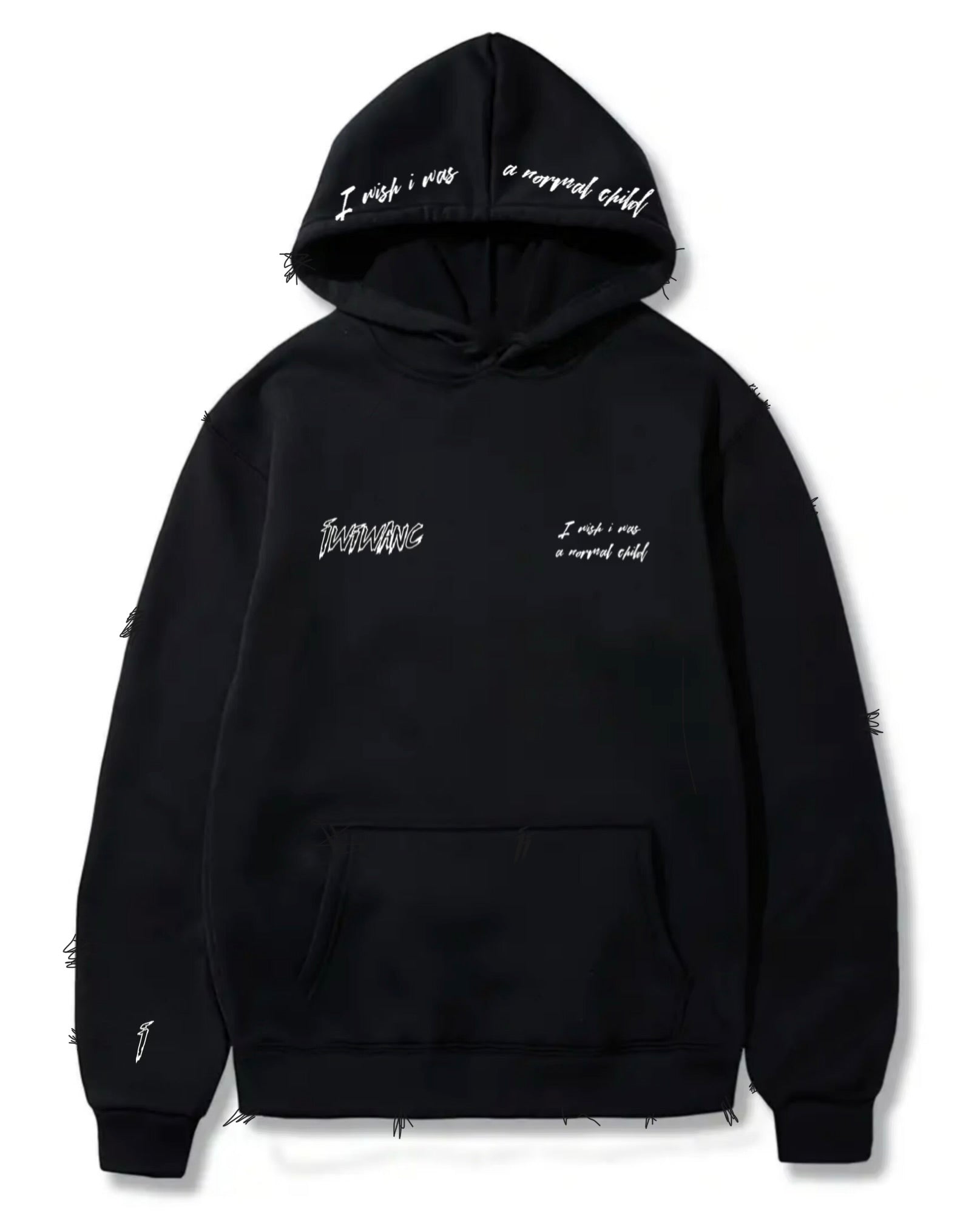 Distressed Influential character hoodie