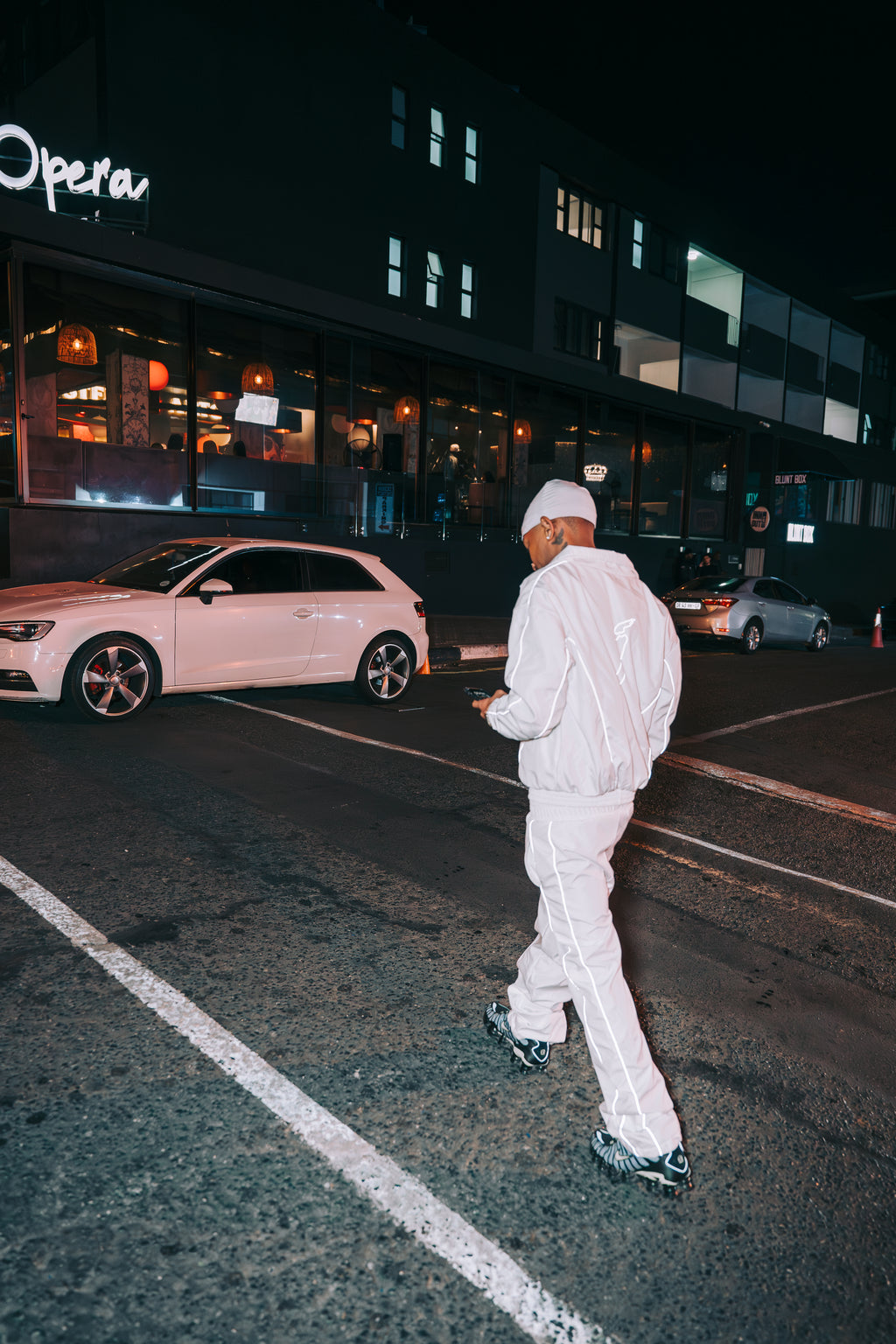 White main character suit